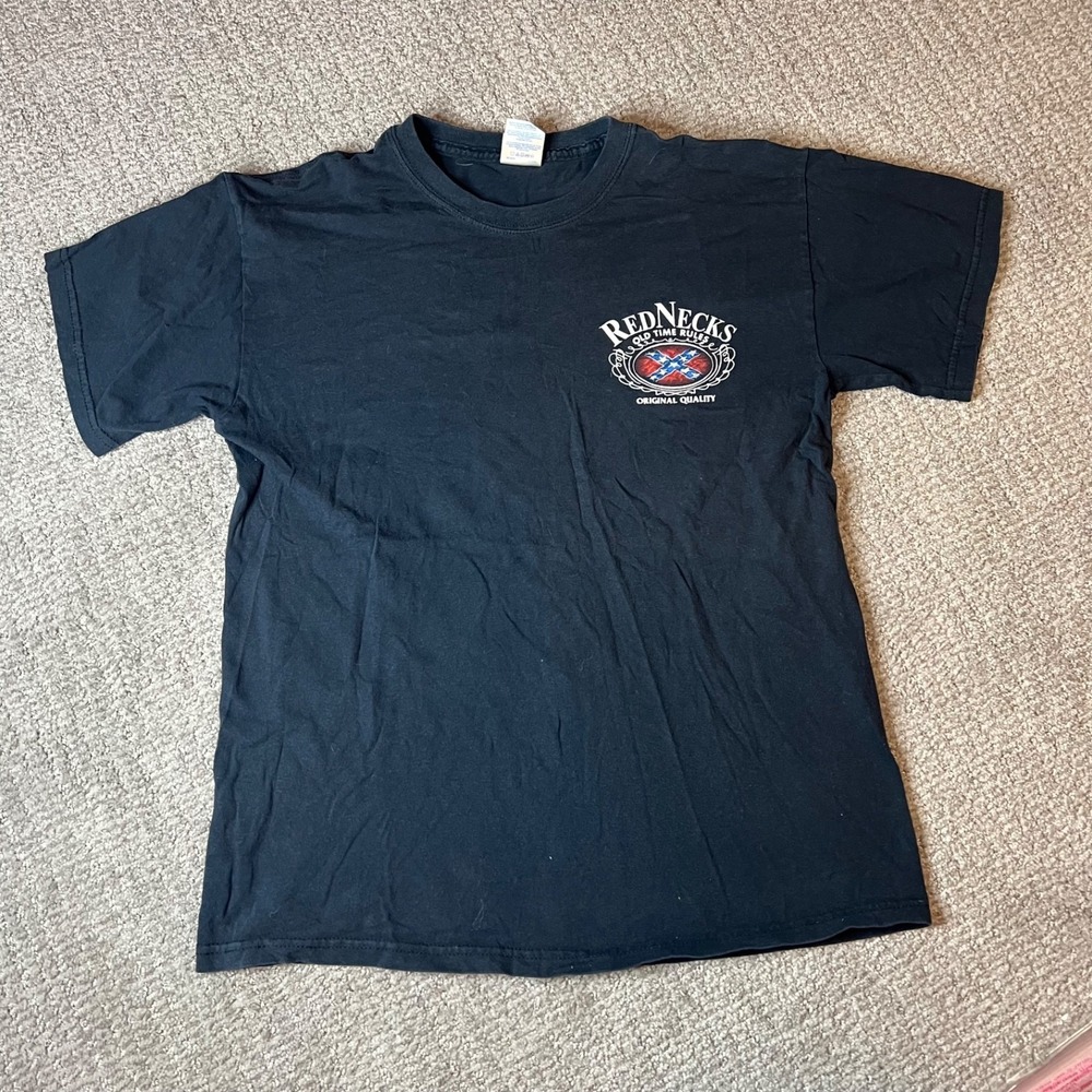 Rednecks Old Time Rules Gildan Black T-shirt ADULT M